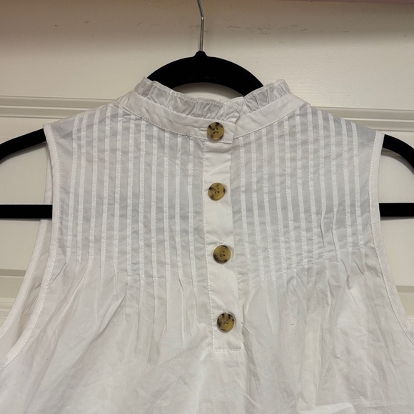 J. Crew White Sleeveless Blouse - Picture 4 of 5